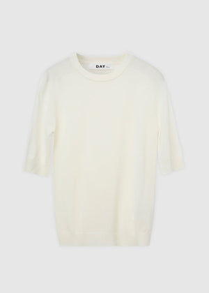 Carolina Knit Tee in Ivory from DAY BIRGER ET MIKKELSEN at Edito boutique