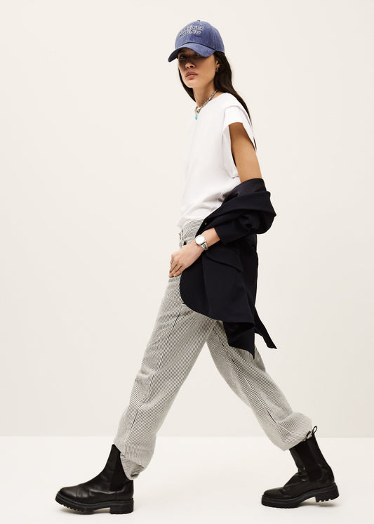 Carpenter Wide Pants in Pinstripe from Ba&sh