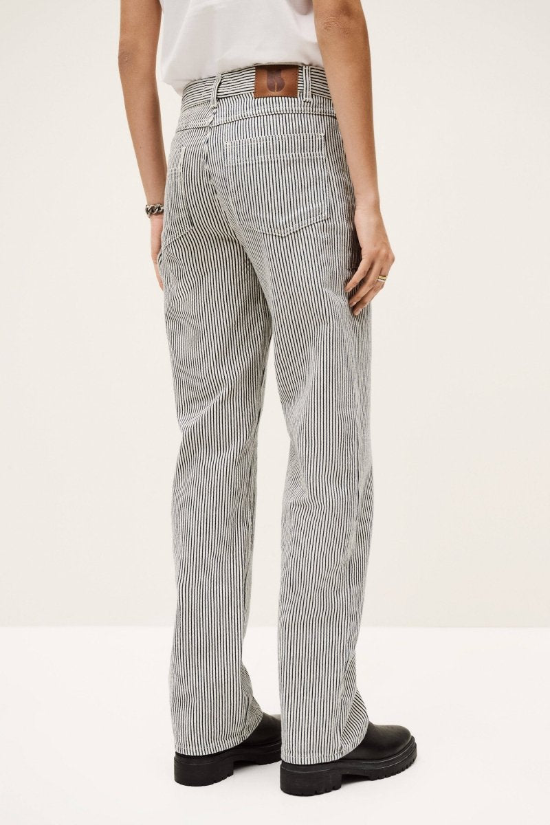 Carpenter Wide Pants in Pinstripe from BA&SH at Edito boutique