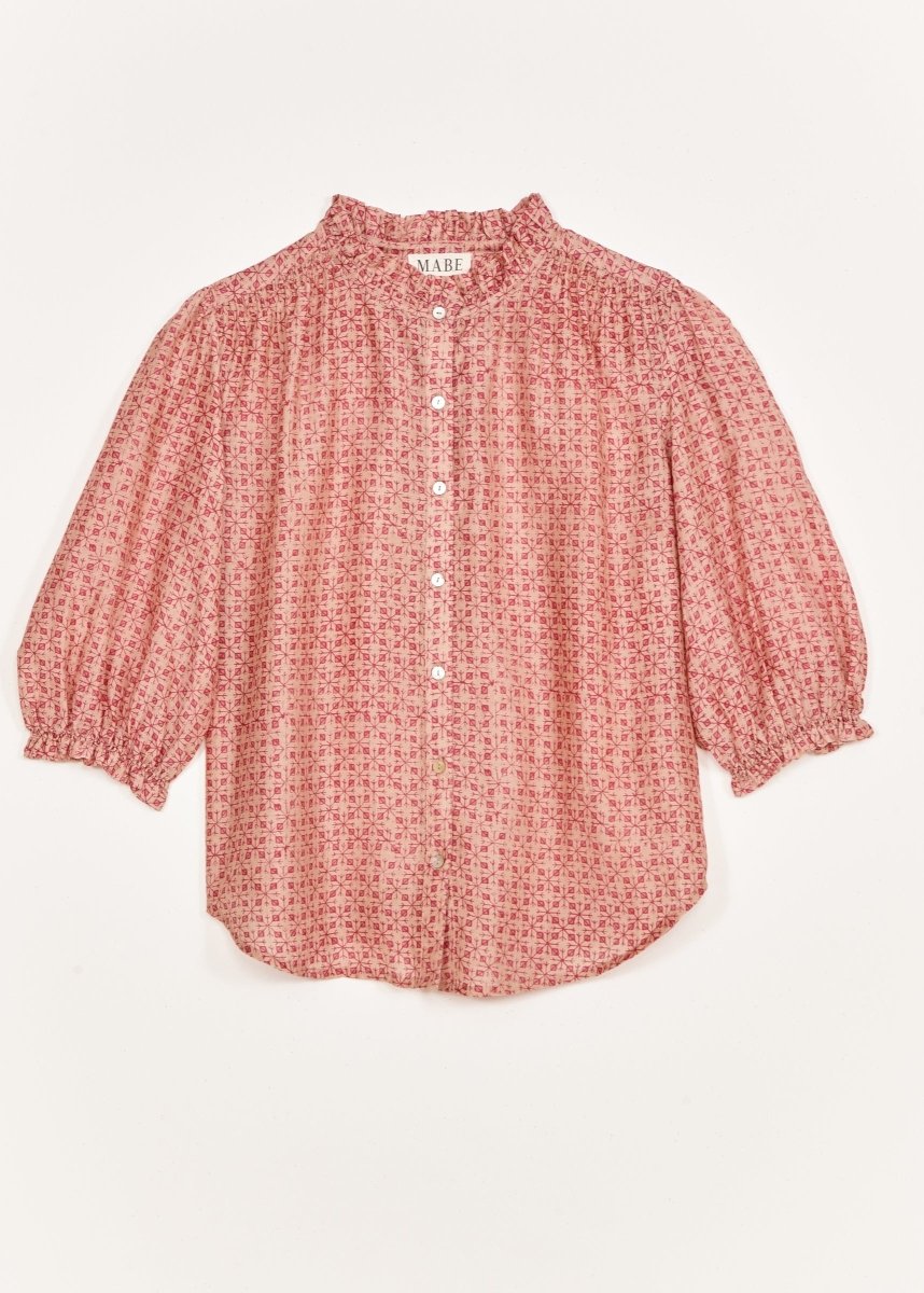 Cassia Print Top in Pink from M.A.B.E at Edito boutique