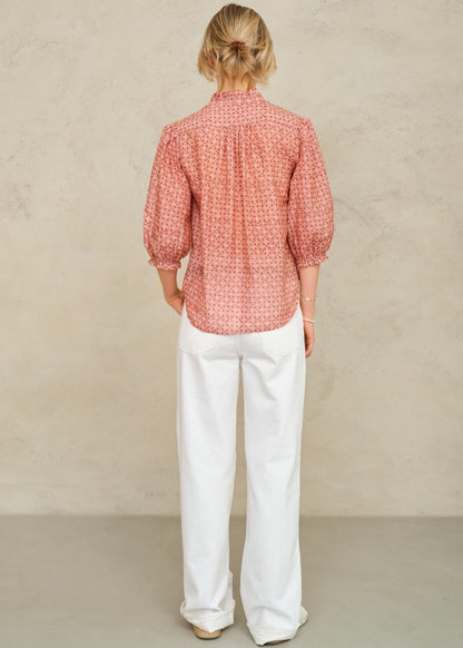 Cassia Print Top in Pink from M.A.B.E at Edito boutique