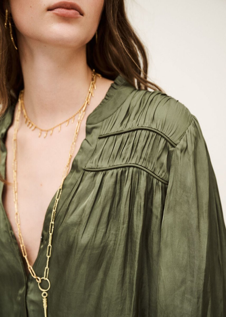 Cessia Shirt in Khaki from BA&SH at Edito boutique