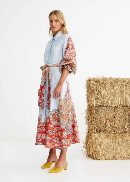Champion Ribbon Dress in Persian from BINNYWEAR at Edito boutique