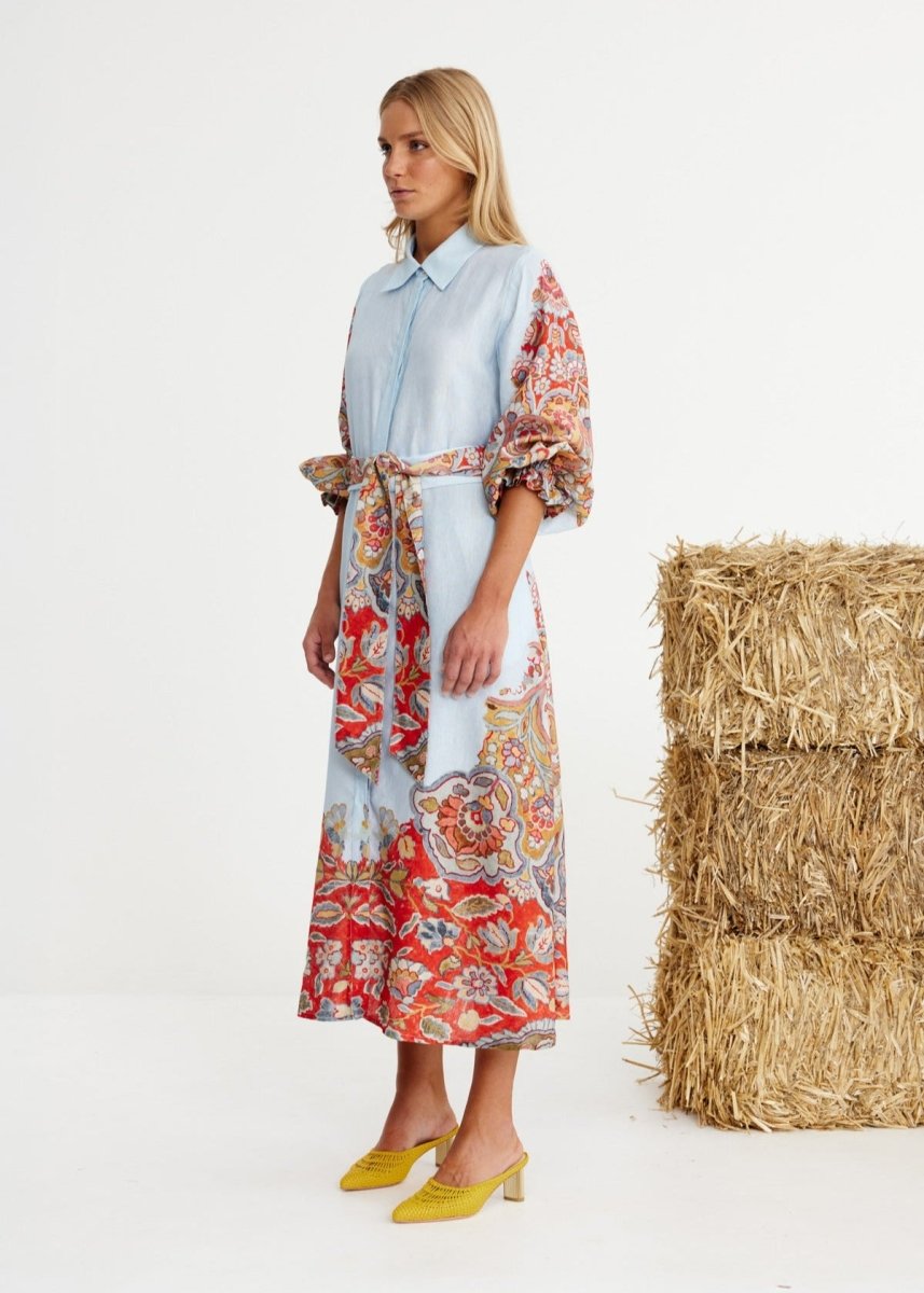 Champion Ribbon Dress in Persian from BINNYWEAR at Edito boutique