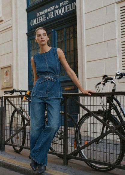 Chance Top in Blue/Green from SOEUR at Edito boutique