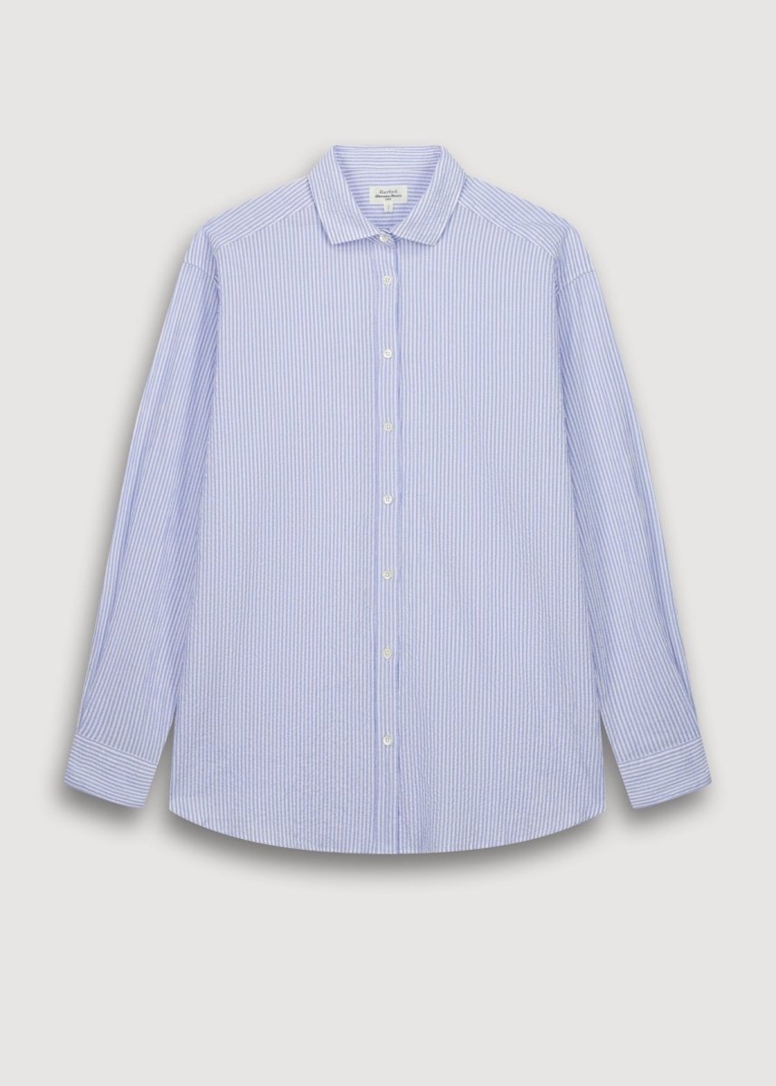 Charlie Chaplin Shirt in White/Blue from HARTFORD at Edito boutique
