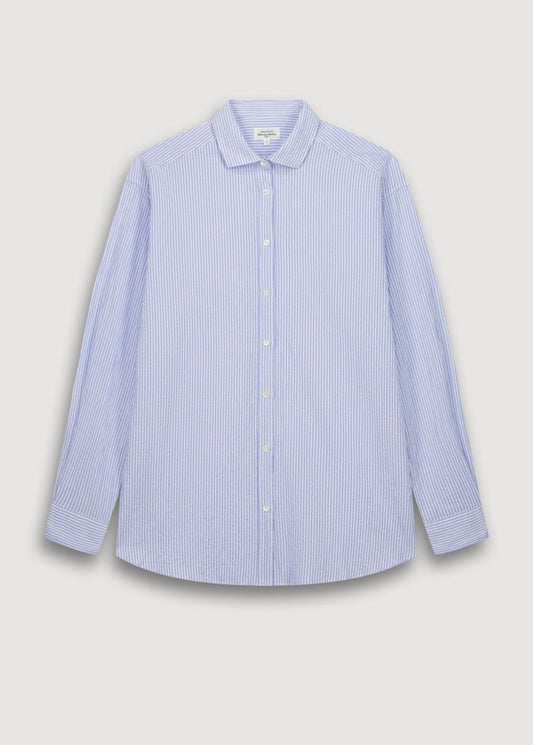 Charlie Chaplin Shirt in White/Blue from HARTFORD at Edito boutique