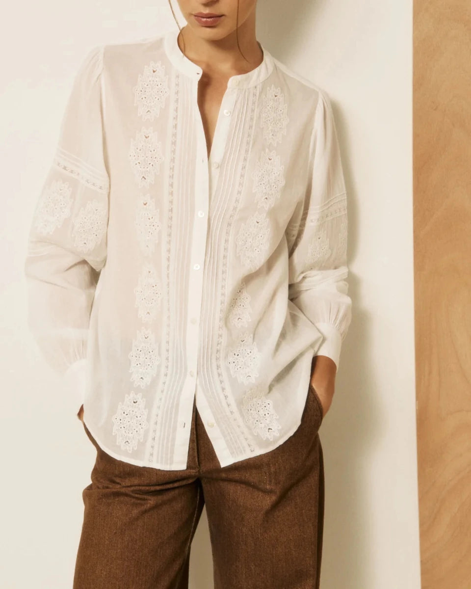 Charly Shirt in Ecru from HARTFORD at Edito Boutique