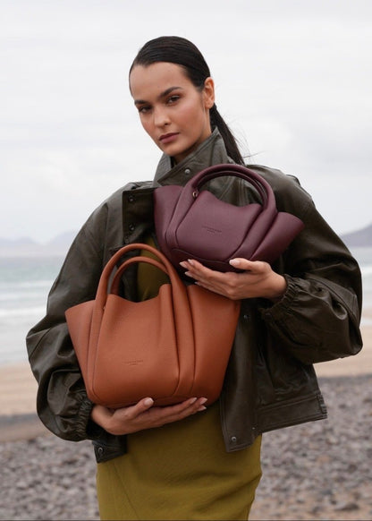 Citrouille Medium Bag in Camel from POURCHET at Edito Boutique