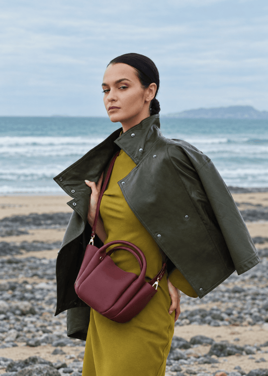 Citrouille Small Bag in Burgundy from POURCHET at Edito Boutique
