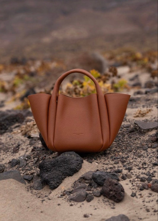 Citrouille Small Bag in Camel from POURCHET at Edito Boutique