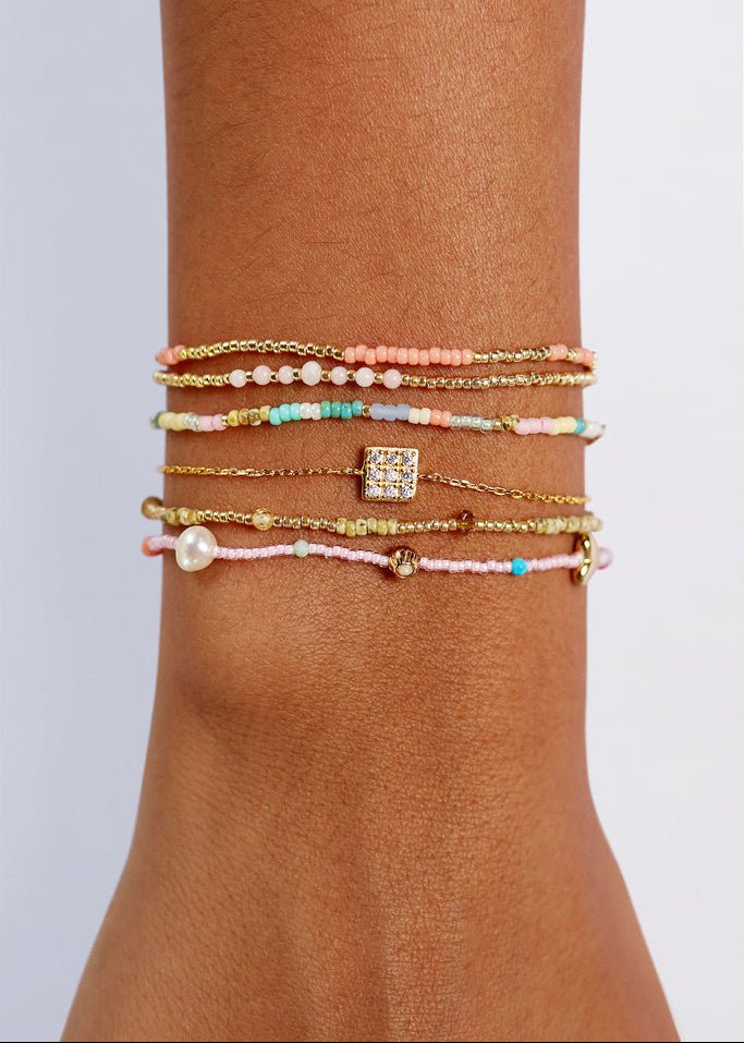 Clemence Bracelet in Speckle Ecru from ANNI LU at Edito boutique