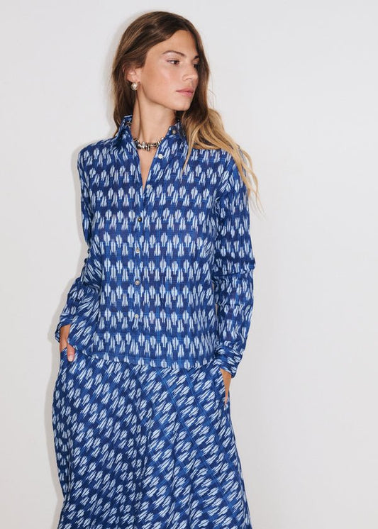 Coconut Shirt in Indigo from STELLA FOREST at Edito boutique