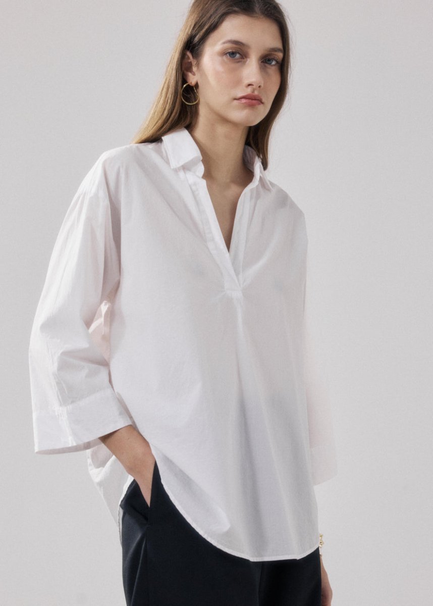 Cola Blouse in White from HARTFORD at Edito boutique
