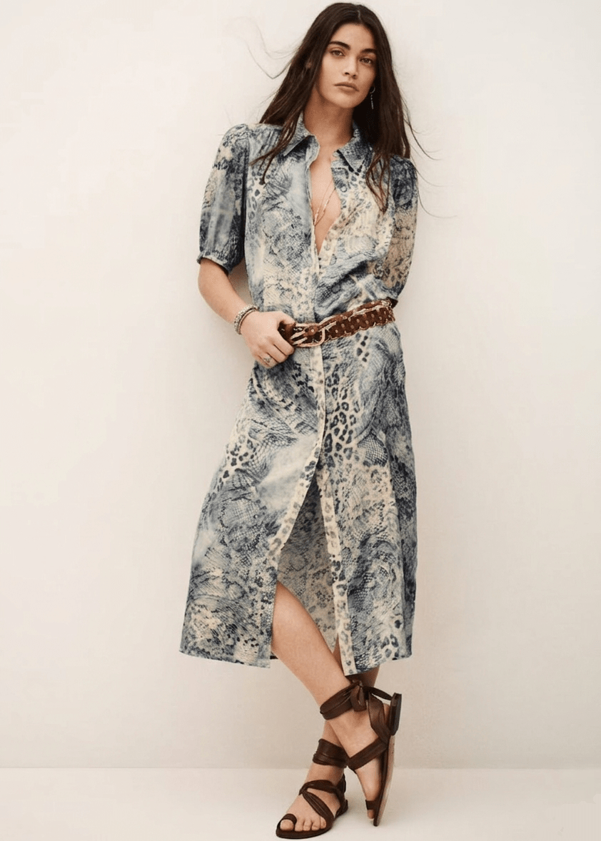Corma Dress in Blue from BA&SH at Edito boutique