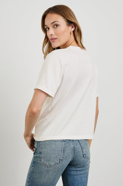 Cotton Cashmere Tee in White from Rails Clothing