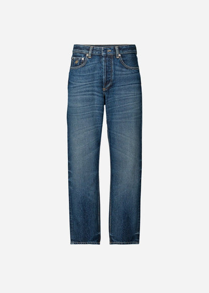 Cropped Cotton Jeans in Blue from LAURENCE BRAS at Edito Boutique