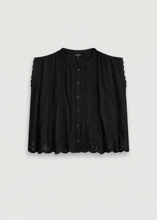 Cybil Shirt in Black from HARTFORD at Edito boutique