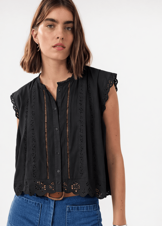 Cybil Shirt in Black from HARTFORD at Edito boutique