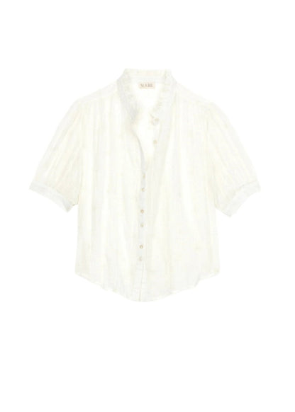Dacy Embroidered top in Ecru from M.A.B.E at Edito boutique