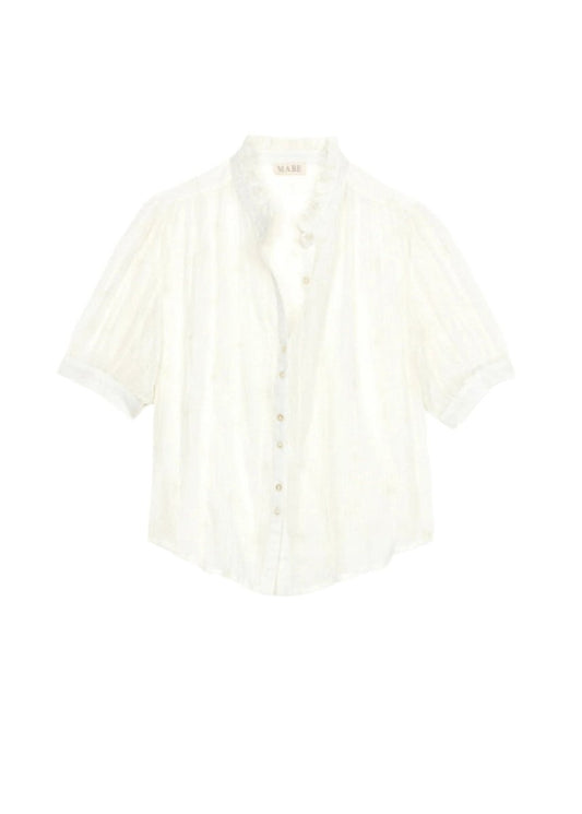 Dacy Embroidered top in Ecru from M.A.B.E at Edito boutique