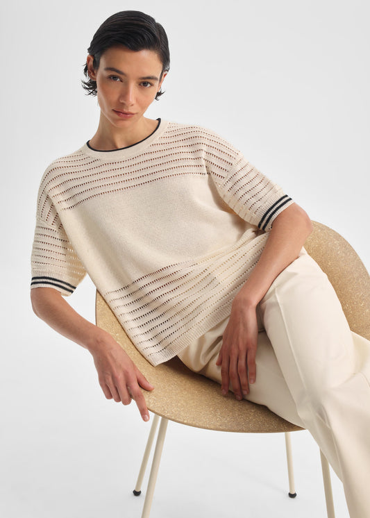 Dallas Knit Tee in Milk from Morrison