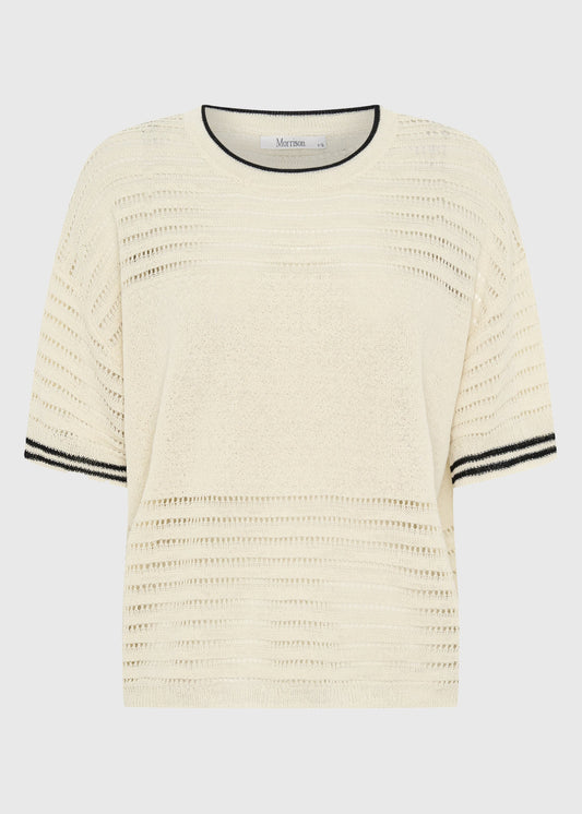 Dallas Knit Tee in Milk from Morrison