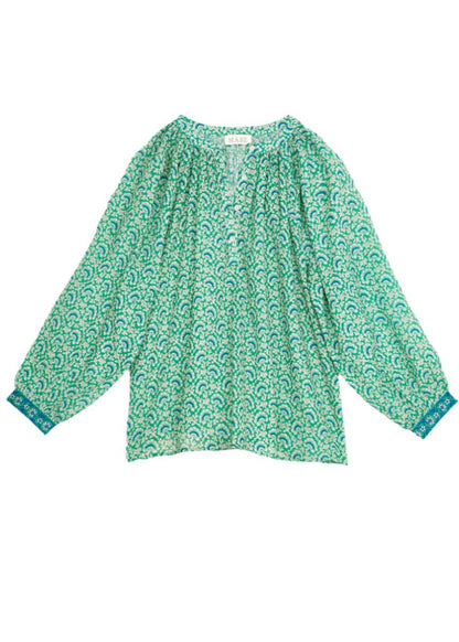 Dana L/S Top in Green from M.A.B.E at Edito boutique