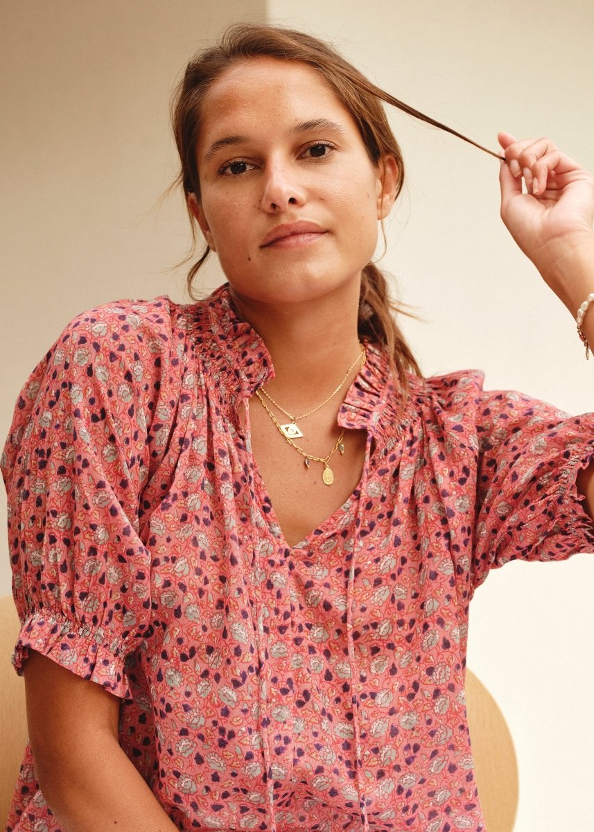 Darla Print Top in Rose from M.A.B.E at Edito boutique