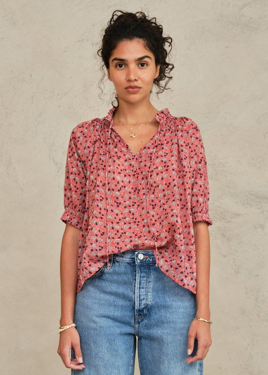 Darla Print Top in Rose from M.A.B.E at Edito boutique