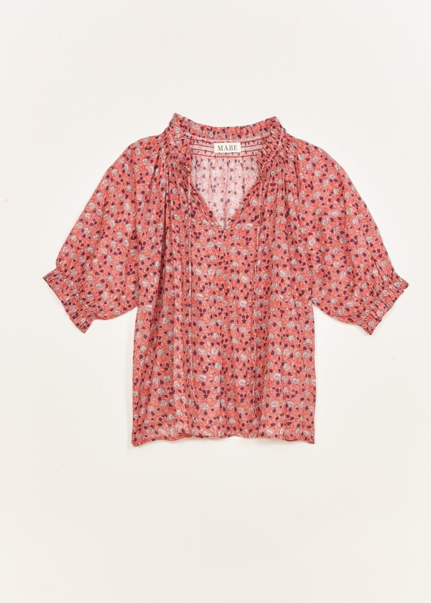Darla Print Top in Rose from M.A.B.E at Edito boutique