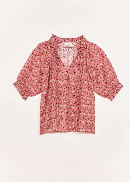 Darla Print Top in Rose from M.A.B.E at Edito boutique