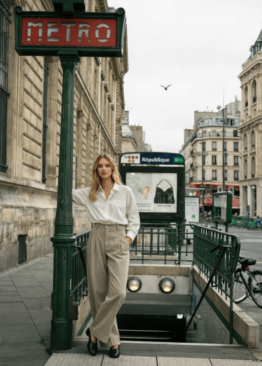 Devy Trousers in Beige from SOEUR at Edito boutique
