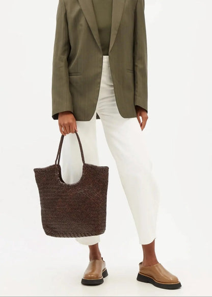 Diagonal Triple Jump Bag in Dark Brown from DRAGON DIFFUSION at Edito boutique