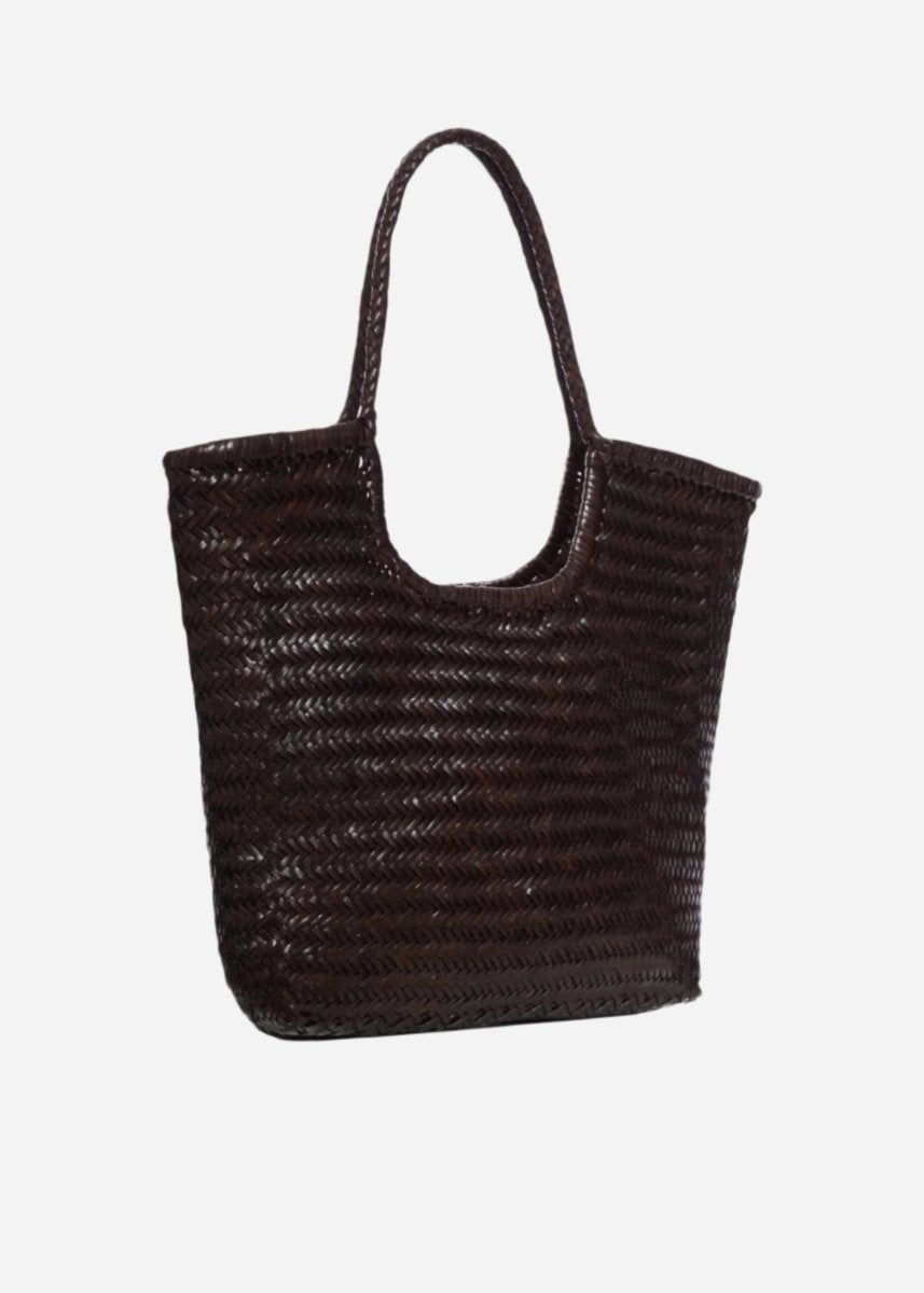 Diagonal Triple Jump Bag in Dark Brown from DRAGON DIFFUSION at Edito boutique
