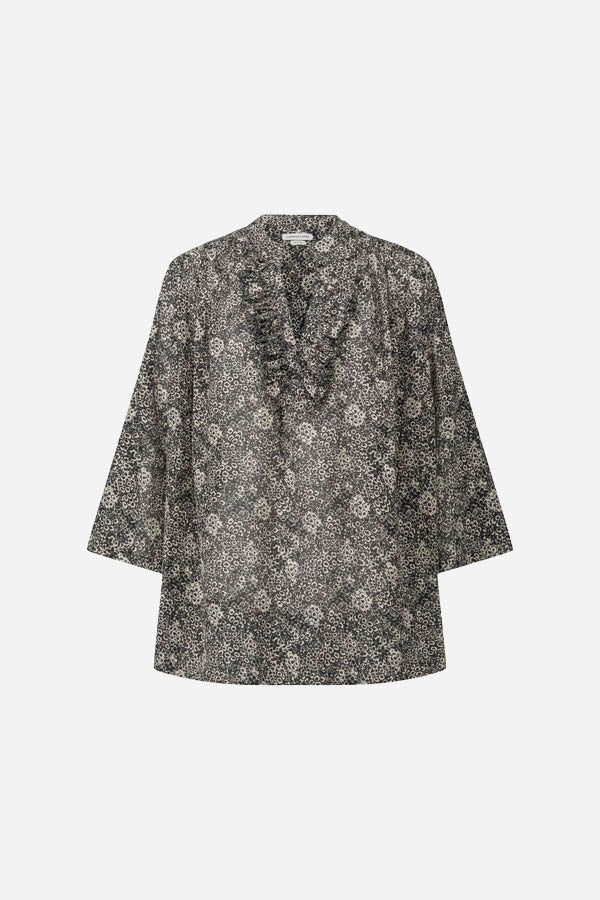 Dida Blouse in Black/Ecru from LAURENCE BRAS at Edito Boutique