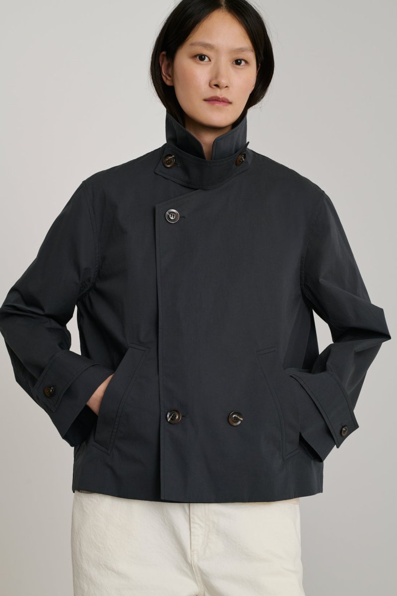 Donovan Trench Coat in CharcoalSOEUREdito boutique