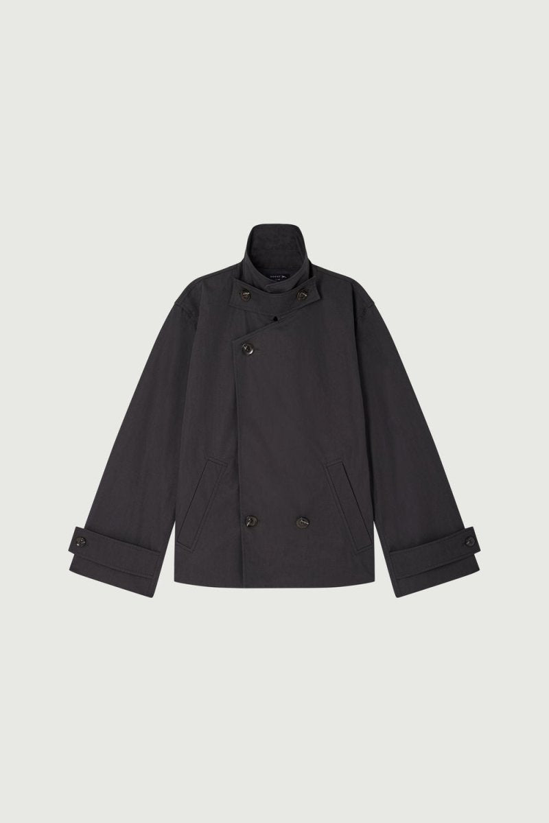 Donovan Trench Coat in CharcoalSOEUREdito boutique
