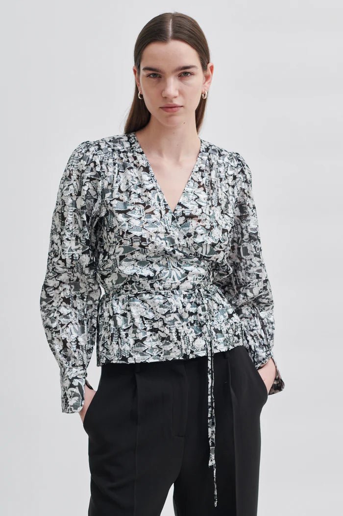 Doodle Wrap Blouse from SECOND FEMALE at Edito boutique
