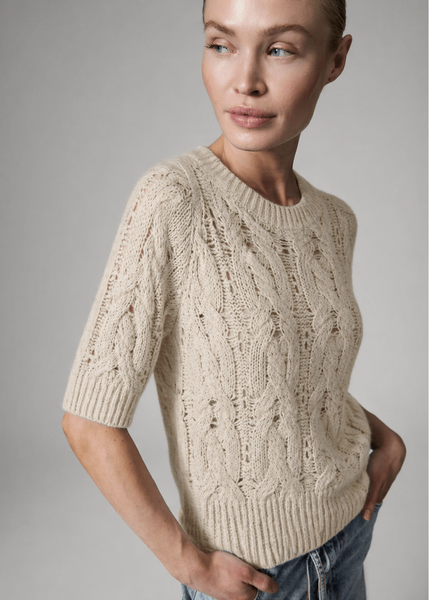 Doria Knit Top in Jet Stream from DAY BIRGER ET MIKKELSEN at Edito boutique