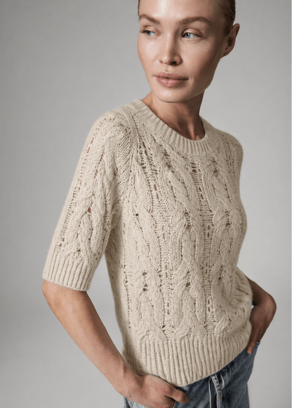 Doria Knit Top in Jet Stream from DAY BIRGER ET MIKKELSEN at Edito boutique