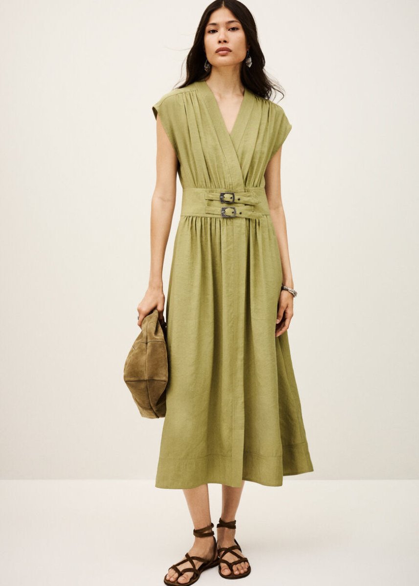 Dove Dress in Khaki from BA&SH at Edito boutique