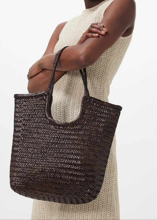 Diagonal Triple Jump Bag in Dark Brown from Dragon Diffusion