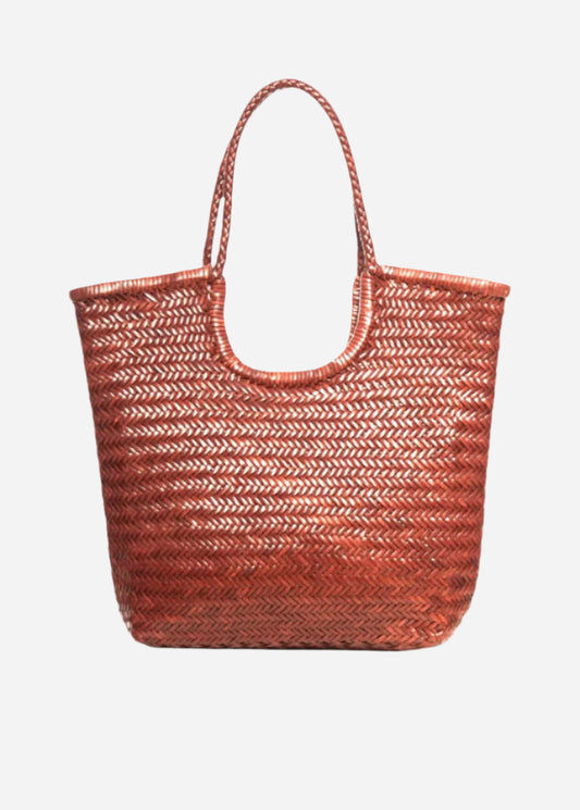 Diagonal Triple Jump Bag in Tan from Dragon Diffusion