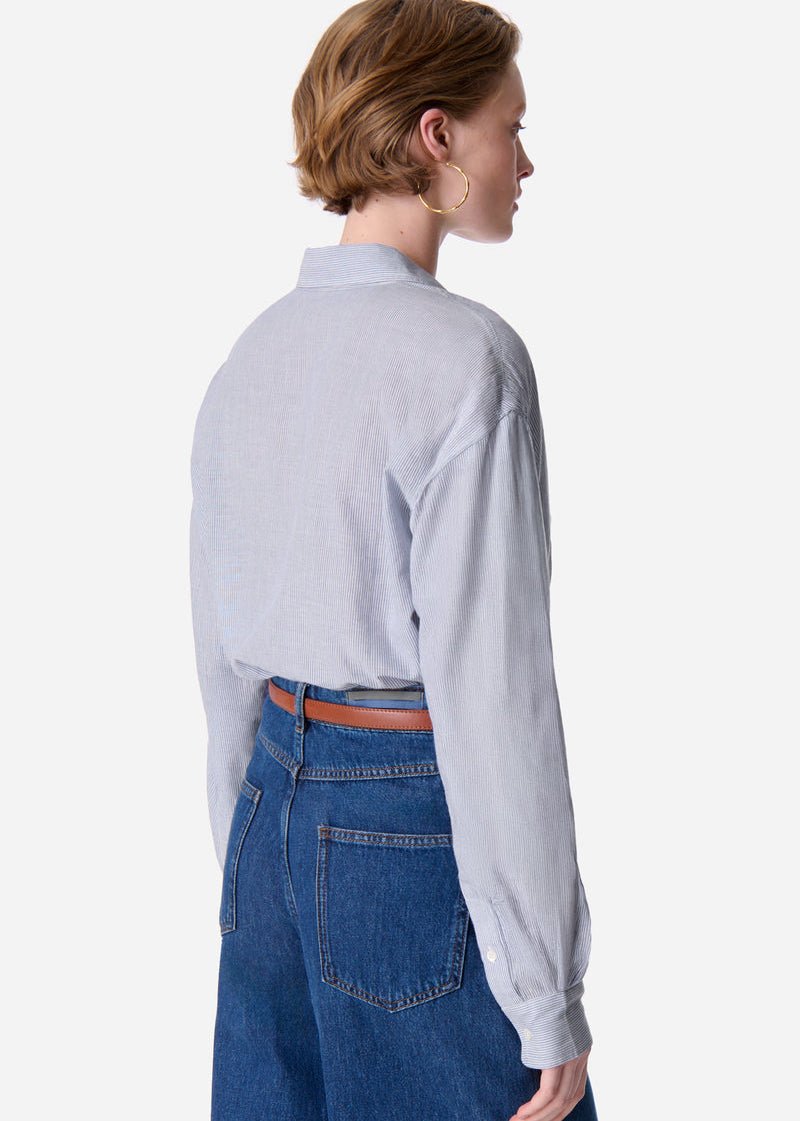 Druyat Shirt in White/Blue from VANESSA BRUNO at Edito Boutique