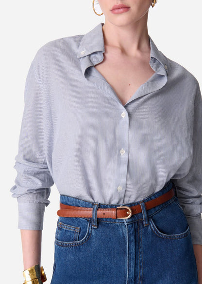 Druyat Shirt in White/Blue from VANESSA BRUNO at Edito Boutique