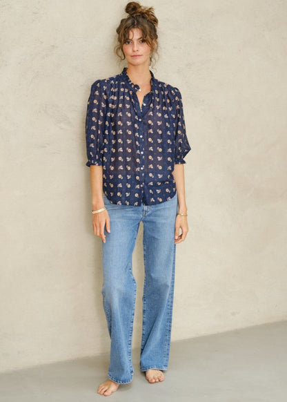 Dulcie Top in Blue from M.A.B.E at Edito boutique