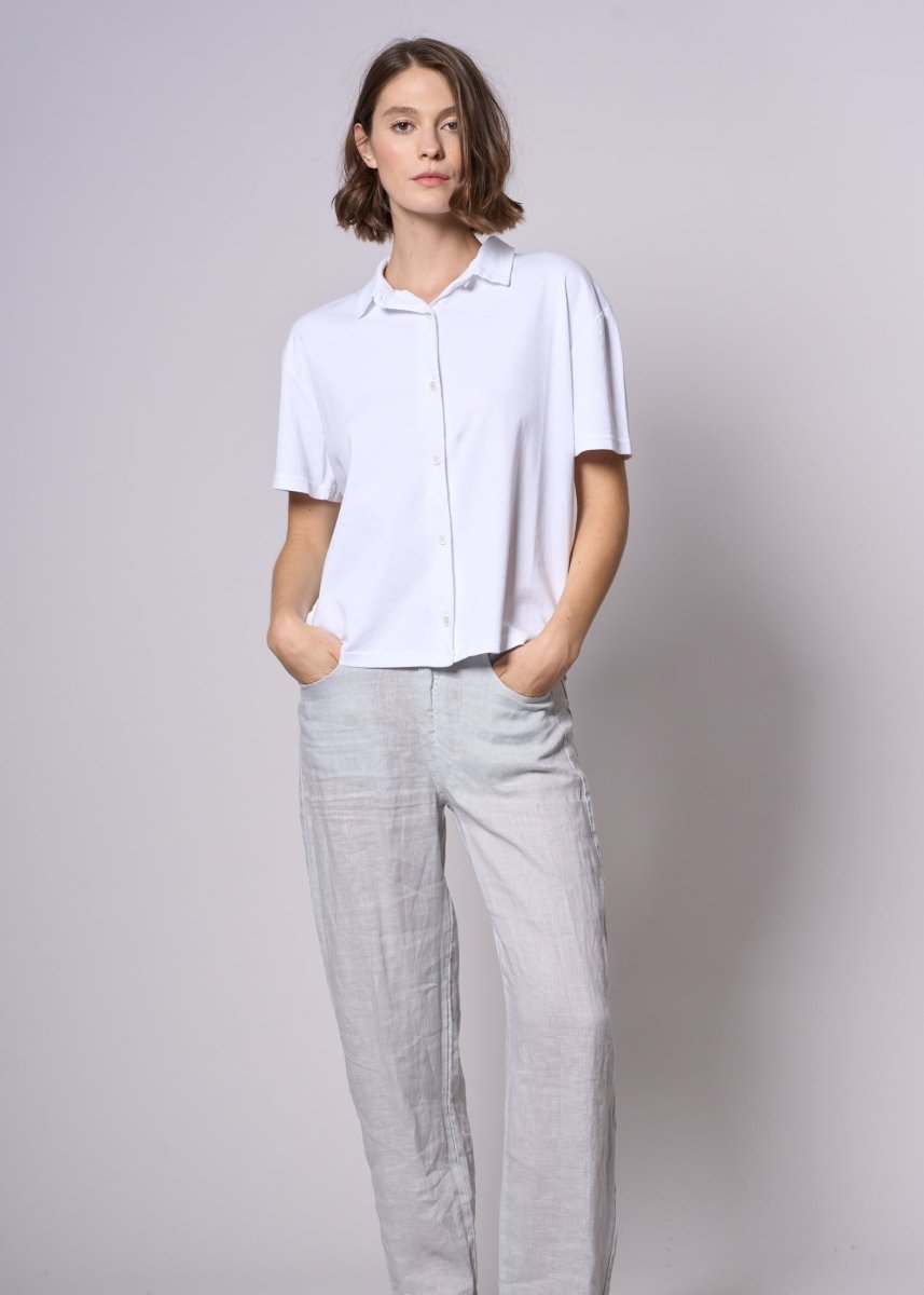 Dulim Cotton Shirt in White from CROSSLEY at Edito boutique