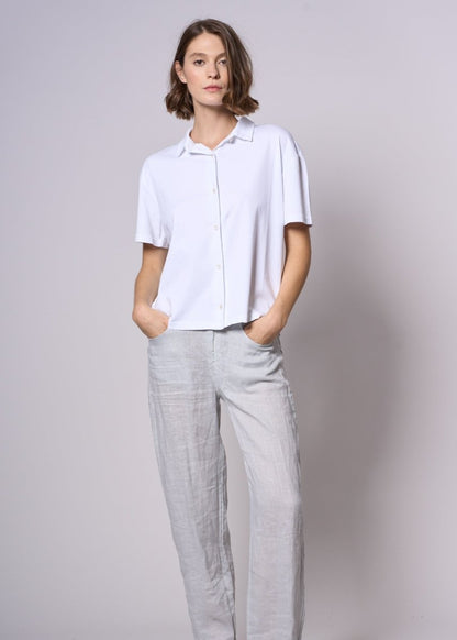 Dulim Cotton Shirt in White from CROSSLEY at Edito boutique