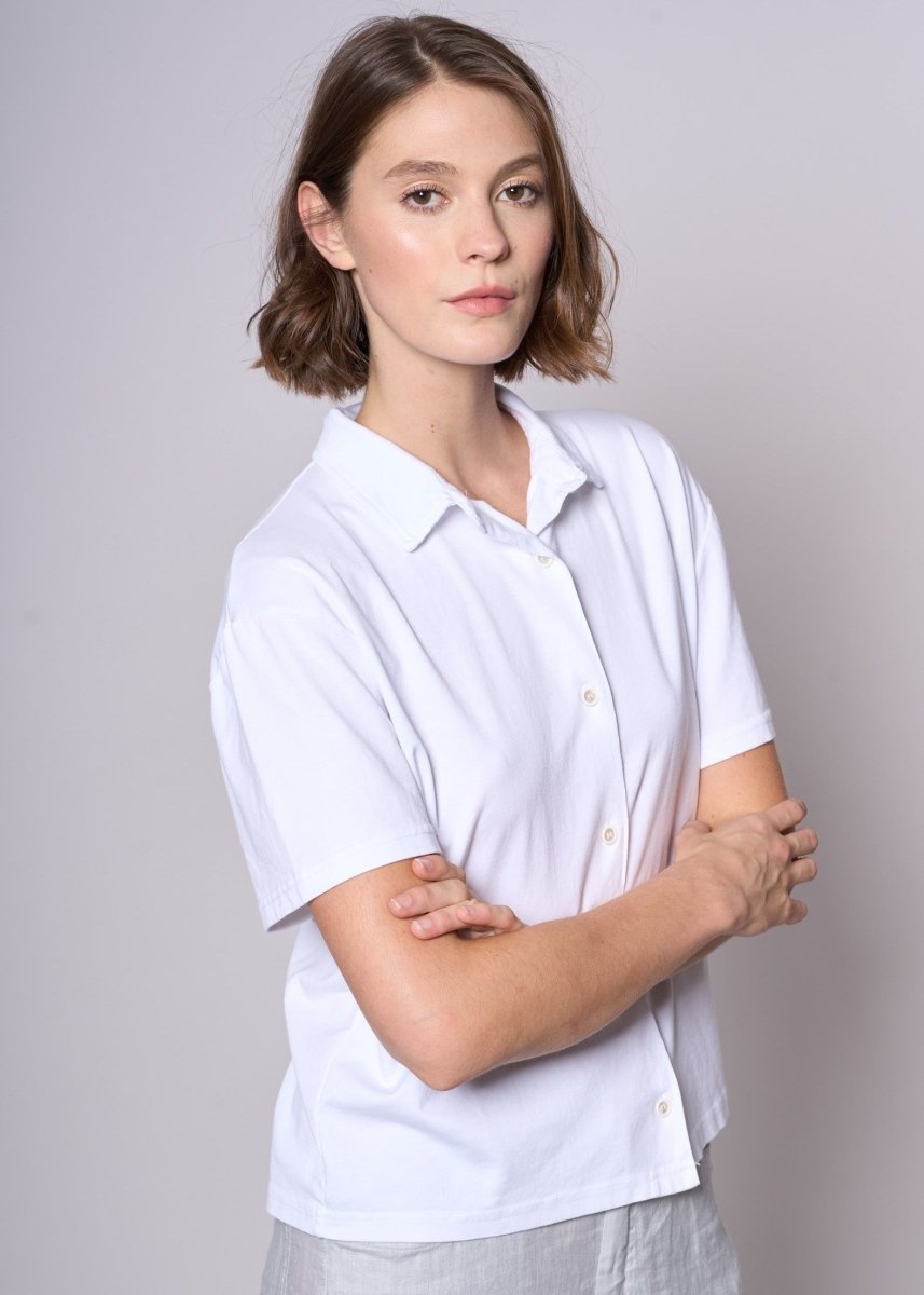 Dulim Cotton Shirt in White from CROSSLEY at Edito boutique